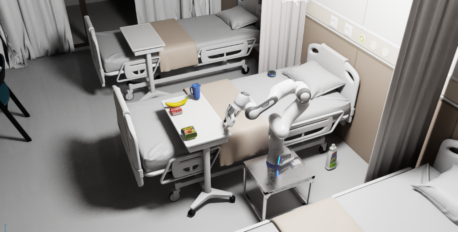 Blender scene imported into a simulator